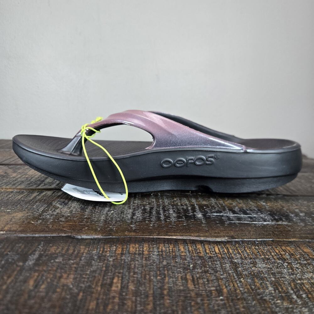 NEW Oofos Oolala Womens Size 9 Recovery Slip-On Flip Flops Sandals Rosewood - Picture 6 of 12